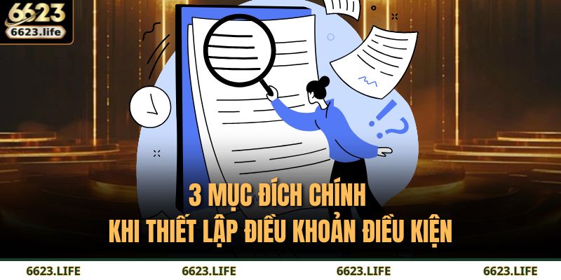 3 mục đích chính khi thiết lập điều khoản điều kiện